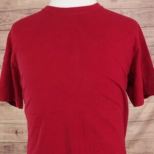 Eddie Bauer Shirt Mens Large Red 100% Cotton Crewneck Solid Basic Tee Casual